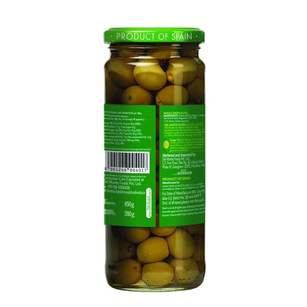 Del Monte Olive Green Whole 450gm